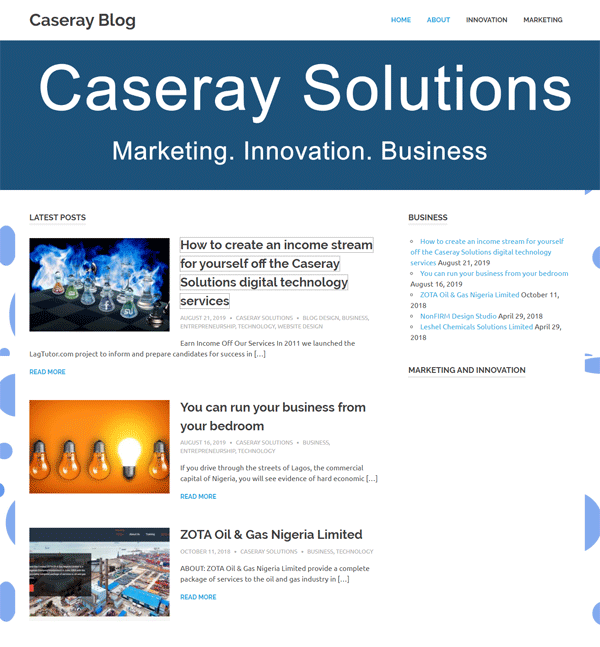 Caseray Solutions Blog Design 
